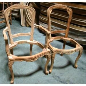 BE-4 Louis XV Dining Arm Chair In Mahogany wood -- -few in stock -e-mail to check stock status