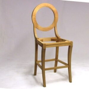 UNF-SP-33 Transitional Round Back Bar Stool-3 In Stock in maple wood - $185 Each