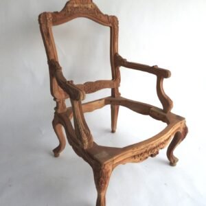UNF-SP-715 Hand Carved Louis XV Bergere 27 Wide ( arm to arm) 28 Wide( leg to leg) 27.5 D 42 H Also Carved on the Back-4 in stock-special++ $280 each ++ ASK FOR CLOSE UP PICTURES OF THIS HIGH END FRAME