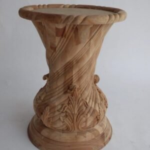 UNF- SP-014 Hand Carved Table Base 22" Diameter 29" H Unfinished $685 Net 2 In stock