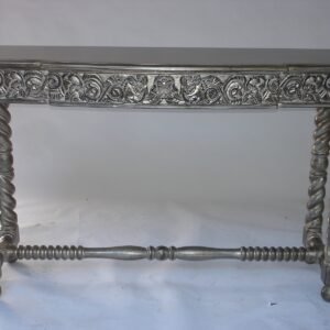 UNF- QS-Console Table in Composition Silver Leaf-As Shown $650