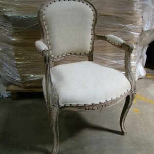 BE-4  Louis XV Arm Chair  Only  unfinished arm chairs  available In   Stock     (upholstered arm chairs  are   SOLD OUT) -Unfinished Hand  Carved  Arm Chair in  Mahogany  wood Net  $ 265  each  (2023)