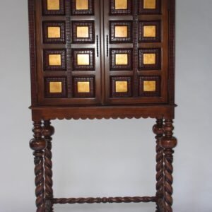 UNF-SP-002-Cabinet-Finished-as-Shown-in-walnut-and-Gold-Leaf- closeout  $1,200