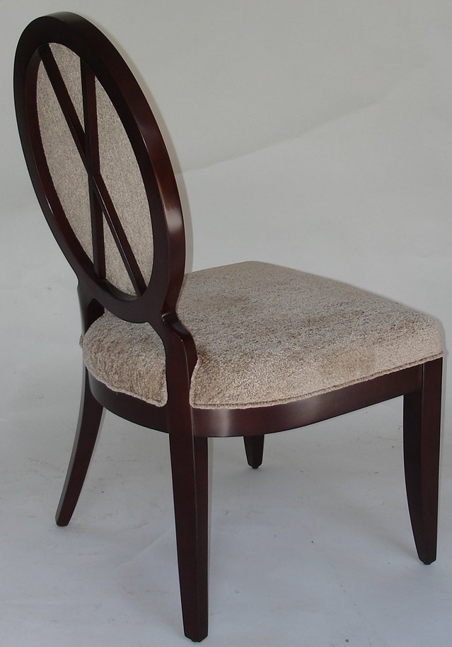 UNF-SP-350- 22W 25D 37H-Oval Back X In Dark Mahogany finish as shown AS IS $75